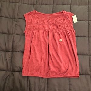 NWT Ann Taylor Loft Red Sleeveless Blouse Petite